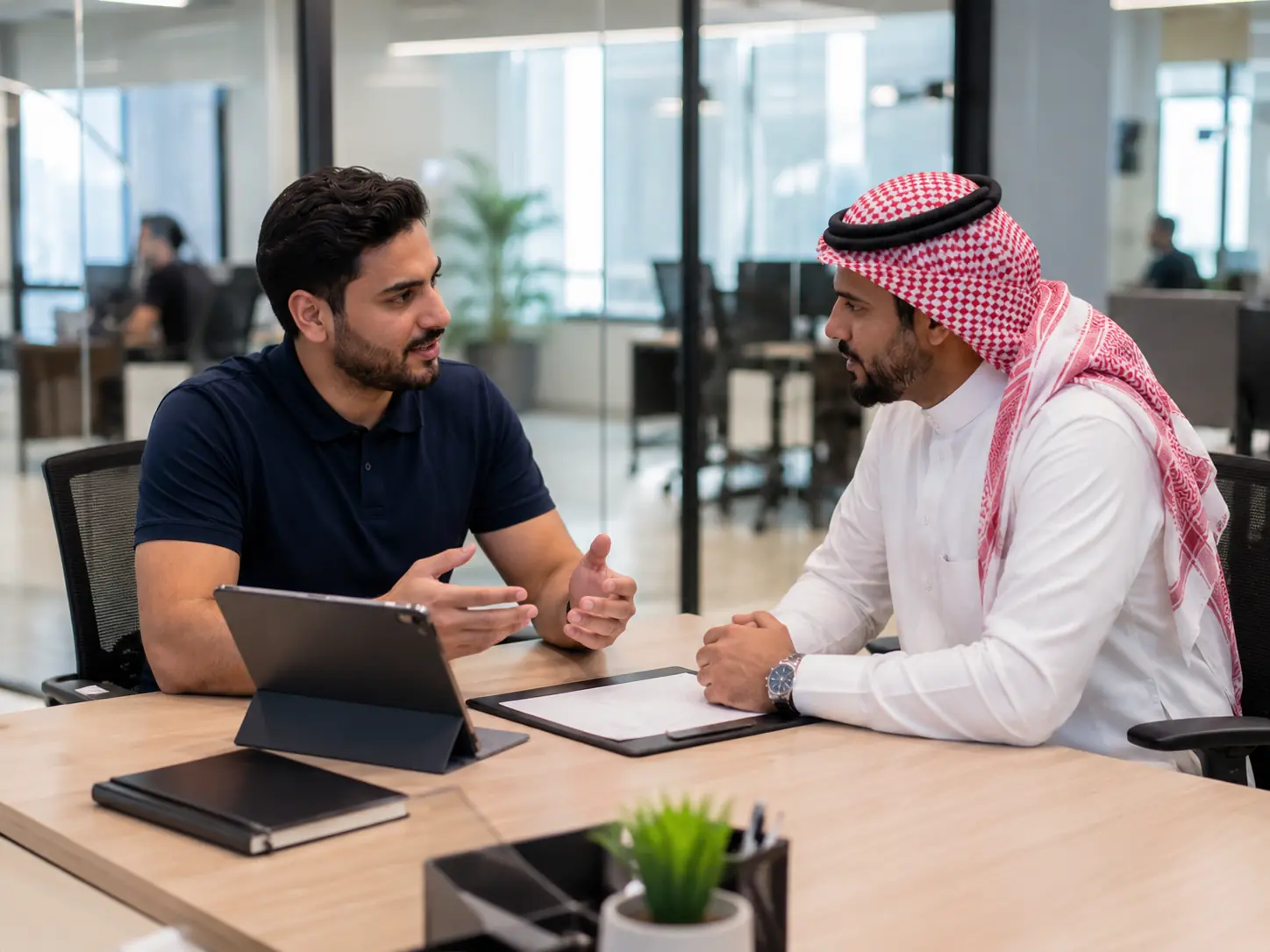 Technical business meeting with Ajmi consultation