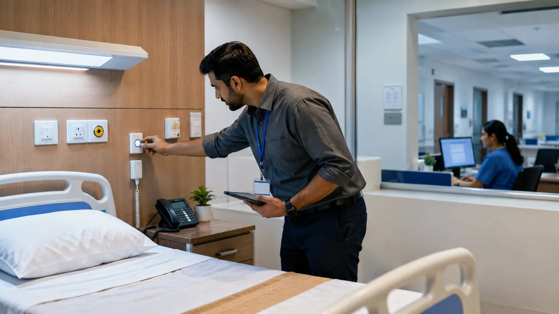 صورة عجمي المعتمدة لموضوع تخطيط نظام نداء الممرضات للمرافق الصحية