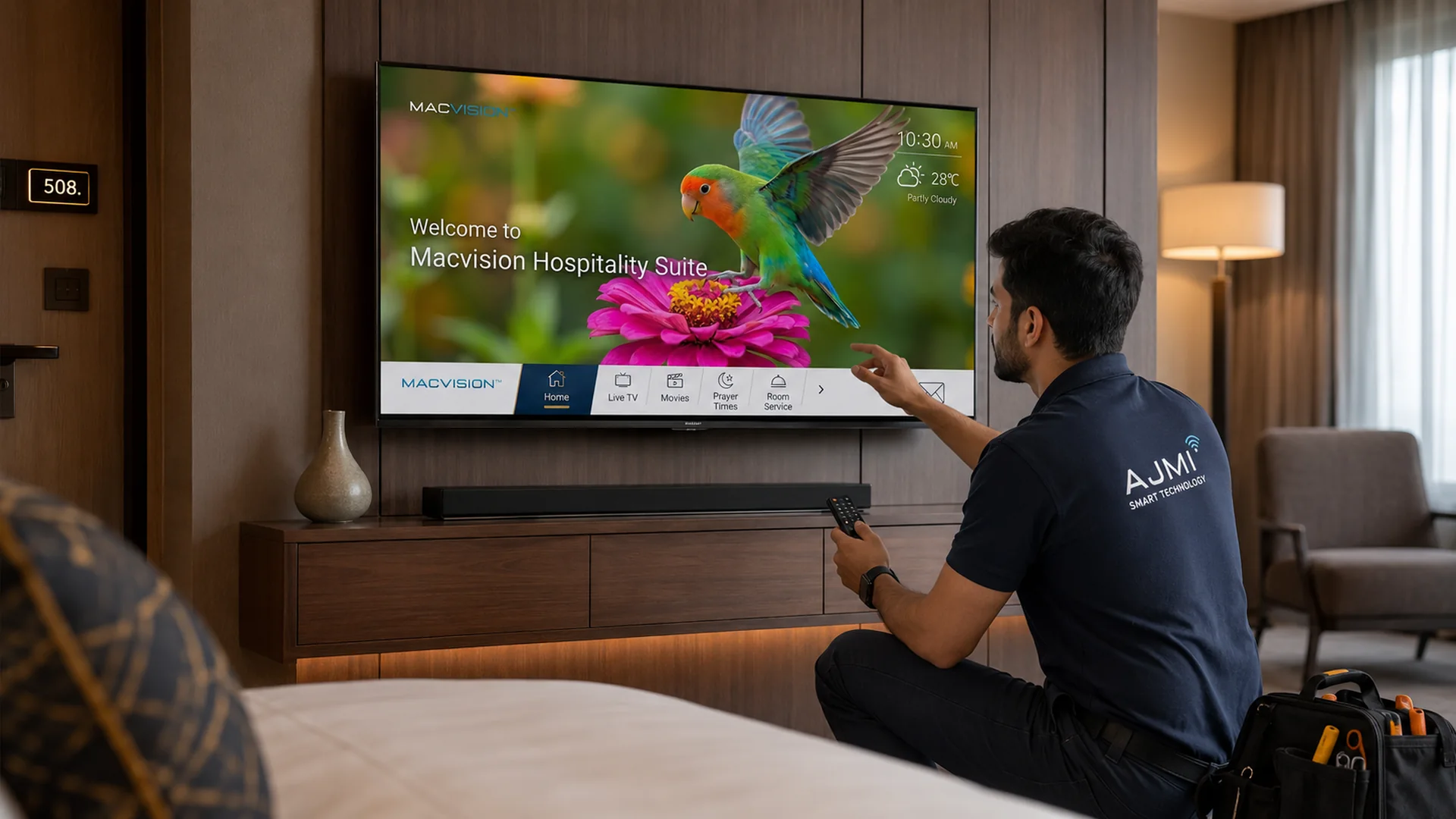 صورة عجمي المعتمدة لموضوع تخطيط عقود الصيانة لأنظمة IPTV والشبكات والتيار الخفيف