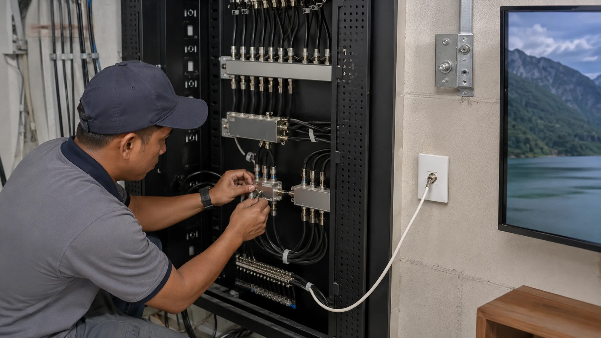Distribution cabling layout